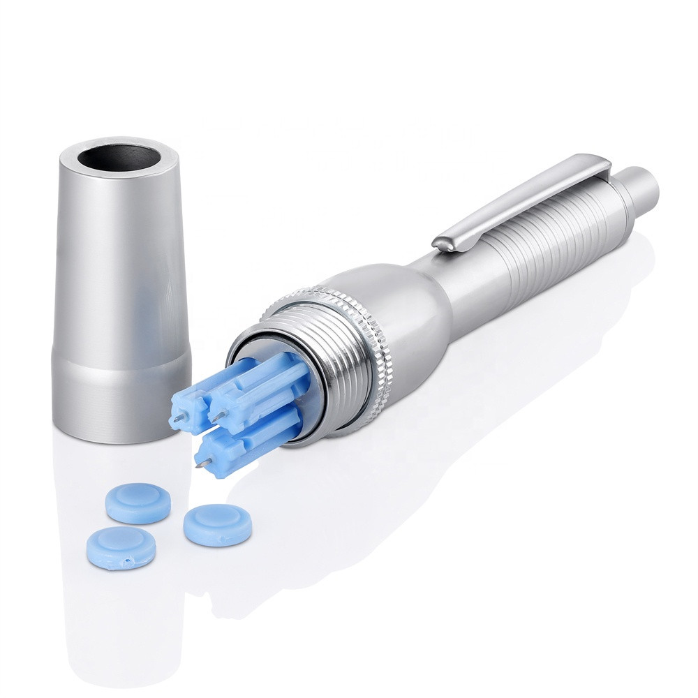 Hijama Pen/ Cupping Pen with Three needle Silver colour Korea